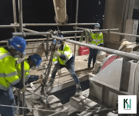 งานตัด wall saw พื้นคอนกรีต